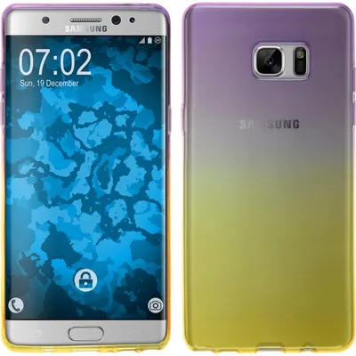 Produktbild von PhoneNatic Case kompatibel mit Samsung Galaxy Note FE - Design:05 Silikon Hülle Ombrè Cover