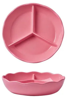 Keramik-Portionskontrollteller, rund, 19×19×4,8 cm