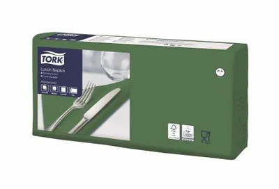 Produktbild von 477214 Servietten „Advanced“, grün, 2-lagig, 33 × 33 cm, TORK