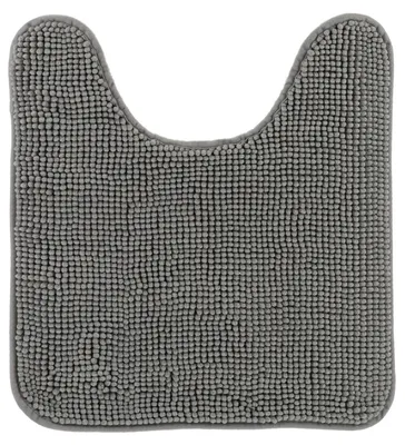 Produktbild von TENDANCE WC-Vorleger mit Ausschnitt WC-Teppich 45 x 50 cm grau Toilettenvorleger Badematte