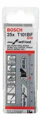 Obrázek produktu pro Bosch 2 608 634 988, List pro přímočarou pilu, Dřevo, Bimetalový, 2,7 mm, 10 cm, 25 kusů