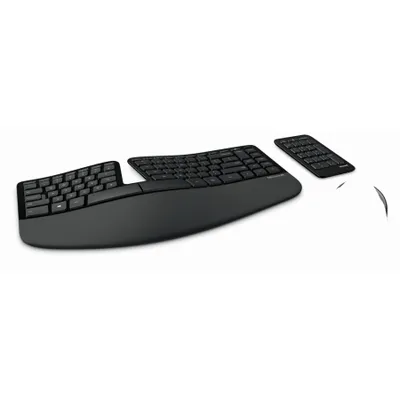 Produktbild von Microsoft 5KV-00003, Volle Größe (100%), Kabellos, RF Wireless, Mechanischer Switch, AZERTY, Schwarz
