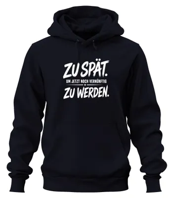 Obrázok produktu pre Mikina s kapucňou, sarkastický nápis, tmavomodrá, veľkosť XXL