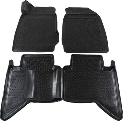 Image de Tapis De Sol en Caoutchouc 3D Compatible avec Isuzu D Max 2012-2019, Bord Haut, Inodore, Noir, Antidérapant, Toutes Saisons