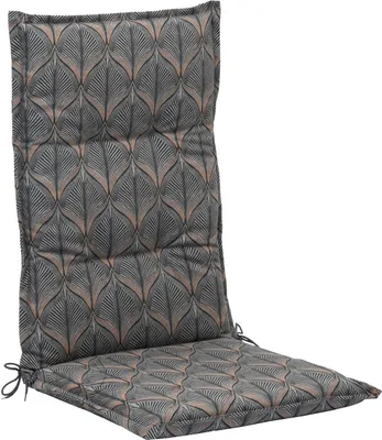 Produktbild von Gartenstuhlauflage - 50 x 120 cm - Grau - Baumwolle - Polyester - Hochlehner - mit Stehsaum
