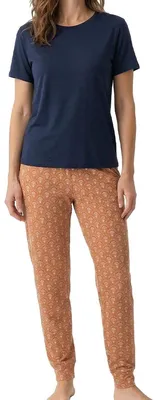 Produktbild von Schiesser Mix & Relax Schlafanzug Set aus T-Shirt und langer Hose, Weicher, elastischer Single Jersey, Hoher Tragekomfort