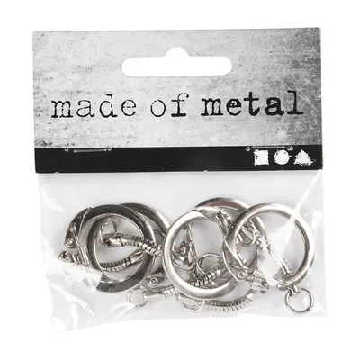 Productafbeelding van Metalen sleutelhangers, 5 stuks, 6 cm