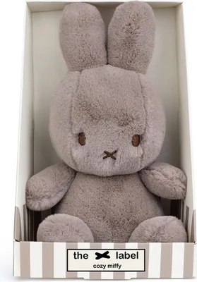 Produktbild von Cozy Miffy  - The X Label - grau / taupe in Geschenkbox 23 cm sitzend süß