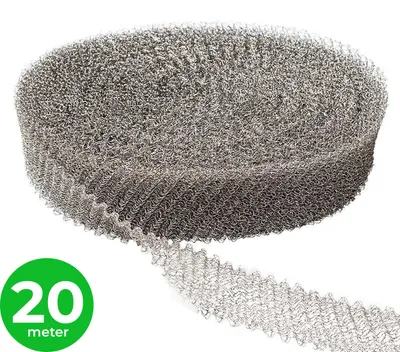 Productafbeelding van VerminBuster Muizengaas 20 meter x 5cm - Rattengaas - RVS Weringsgaas - Stootvoegroostergaas