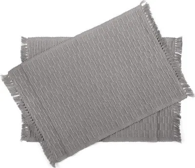 Obrázek produktu pro Měkké šedé podložky ze 100% bavlny, sada 6 kusů, 33 x 45 cm