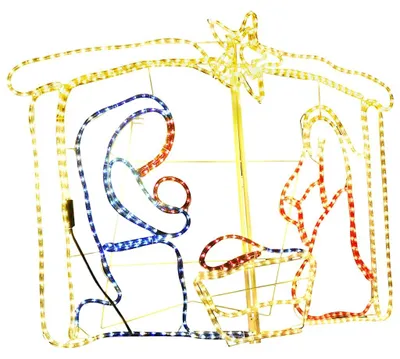 Produktbild von vidaXL Weihnachtskrippe Weihnachtsdekoration 240 LEDs 116x41x87 cm