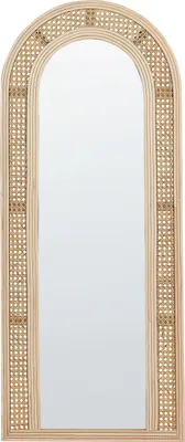 Zdjęcie produktu dla BELIANI Lustro ścienne naturalne rattan 120x50 cm owalne sypialnia akcesoria ręcznie wykonane styl boho