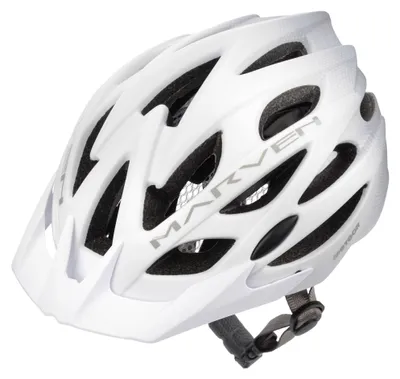 Immagine prodotto di Meteor Marven Casco da bicicletta per uomo, donna e bambino, casco da MTB e monopattino, taglia S (52-56 cm), bianco/grigio
