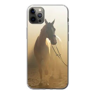 Produktbild von MuchoWow® Handyhülle Schutzhülle Hülle für iPhone 12 Pro Max Pferd - Licht - Sand Silikon Softcase Handy Hülle - Hartschale