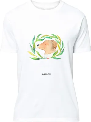 Produktbild von Mr. & Mrs. Panda Tshirt Hund Blumen - Weiß - Geschenk, Hundeglück, T-Shirt, Shirt, Niedlich, Sprüche, Oversize, Vierbeiner, Lustiges, Hunde