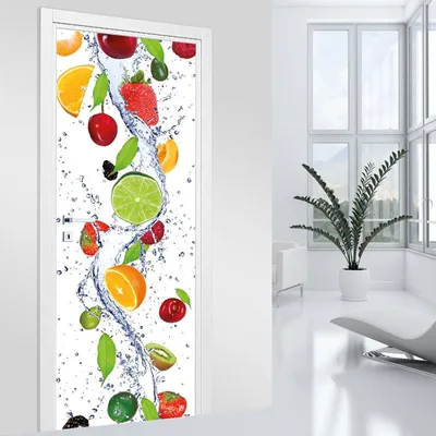 Produktbild von Türaufkleber – Lumaléa – Obstkaskade – MAT-Kleber – Breite 73 x H?he 205 cm