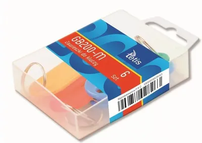 Obrázok produktu pre Prívesky na kľúče, farebná kombinácia, 6 ks