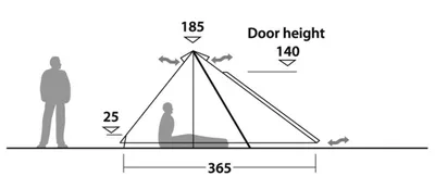 Produktbild von Robens Fairbanks, Camping, Pyramidenzelt, 4 Person(en), Bodenwischlappen, 9,6 kg, Khaki