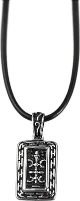 Produktbild von Akzent Echtleder Kette mit Anhänger, Länge: 25 cm / Stärke: 3 mm
