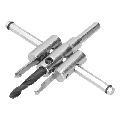 Imagen del producto de Cortador circular ajustable para hacer agujeros, sierra circular ajustable para hacer agujeros, broca para madera, herramientas de bricolaje para corte circular de madera, herramientas de bricolaje para hacer agujeros en madera, herramienta de bricolaje para carpintería