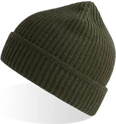 Image de Atlantis MAPB | Maple Beanie Bonnet d'hiver en polyester recyclé - Couleur : Olive - Taille : One Size