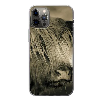 Produktbild von MuchoWow® Handyhülle Schutzhülle Hülle für iPhone 12 Pro Schottischer Highlander - Tiere - Haare Silikon Softcase Handy Hülle - Abdeckung