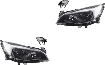 Immagine prodotto di Kit fari compatibile con Opel Astra J dal 12/2009 al 08/2012, con lampadine H7 H7 + fendinebbia. Codici: 1226118, 13293622, 1226119, 13293623, 1216219, 13297722, 1216220, 132