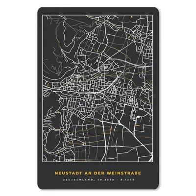 Produktbild von MuchoWow® Mauspad Mousepad Gold - Deutschland - Karte - Stadtplan - Neustadt an der Weinstraße 40x60 cm - Mousepads - Maus Mat - Pad - Mausunterlage - Schreibtisch Accesoire