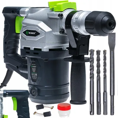 Wuber SDS+ Bohrhammer 2100 W 3 Arbeitsmodi 3,5J Schlag, Meißeln und Bohren