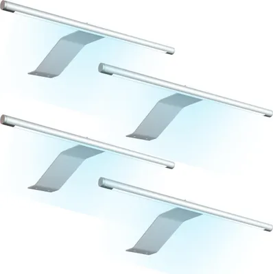 Produktbild von kalb | LED Aufbauleuchte 340x170 mm Schrankleuchte 12VDC silbergrau flach 4W 4er SET neutralweiß