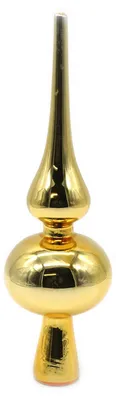 Produktbild von Weihnachtsbaumspitze 20cm Christbaumspitze Tannenbaumspitze Baumschmuck Spitze, Farbe:gold