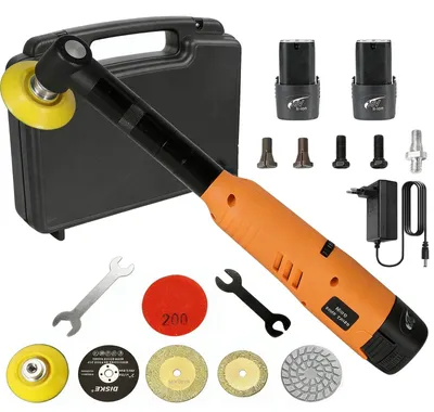 Immagine prodotto di Smerigliatrice angolare a batteria - Mini lucidatrice/incisore - 16,8 V al litio - Testa a 90° - 2 batterie incluse - Beige