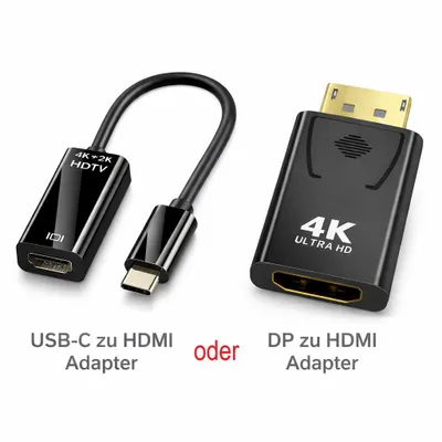 Produktbild von USB-C auf HDMI Adapter 4K UHD Konverter USB Typ C zu HDMI für Monitor TV Beamer Laptop