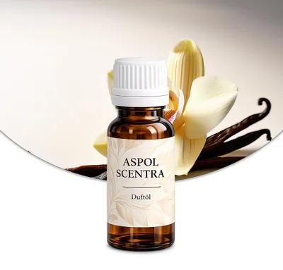Produktbild von Aspol Scentra Madagaskar-Vanille UFIGREEN Duftöl für Kerzen und Diffusoren 10 ml, KI-generiertes Bild