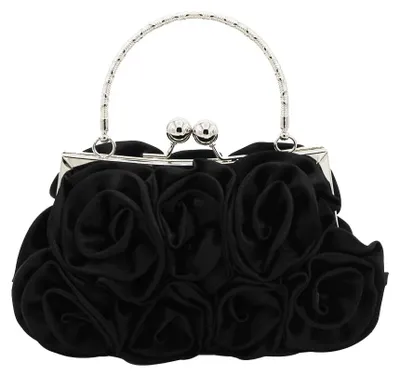 Immagine prodotto di CORIOS: Elegante pochette da sera da donna, con motivo floreale, ideale per occasioni speciali. Disponibile anche come borsa a tracolla
