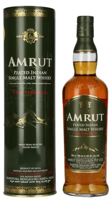 Produktbild von Amrut Peated Cask Strenght + Box 700ml 62,8% Vol.
