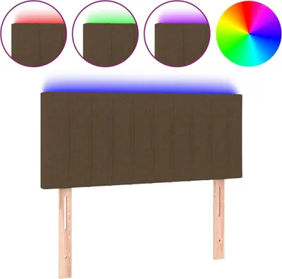 Produktbild von vidaXL LED Kopfteil Dunkelbraun 100x5x78/88 cm Stoff