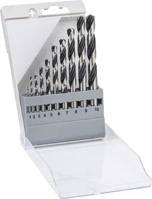 Produktbild von HSS-Spiralbohrer-Set PointTeQ, 10-tlg., 1-10 mm