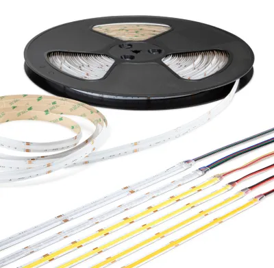 Produktbild von HEXIM COB LED Strip selbstklebend 1-15 Meter LED Streifen IP20/65 3000K-6000K CCT RGB