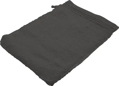 Produktbild von St. Barth Ripsborde Waschhandschuh, 100% Baumwolle, 380 g/m², 16 x 21 cm, anthrazit