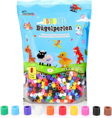 Produktbild von XL Bügelperlen Weihnachten Set 1000 Stück mit 12 Mustern
