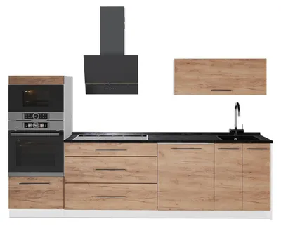 Immagine prodotto di Cucina componibile Vicco Fame-Line Rovere dorato 280 cm, PL Antracite, Model 62966