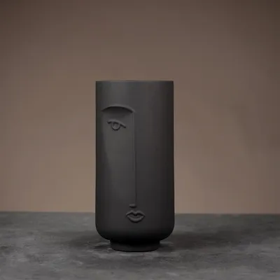 Produktbild von Blumenvase, 13x28 cm, schwarz