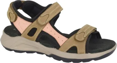 Produktbild von Mod Comfys - Sportsandalen für Damen, Nubukleder DF4639 (39 EU) (Braungrau/Pink)