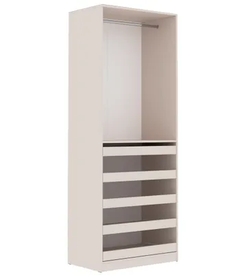 Produktbild von Marmex TRES 08 Begehbarer offener Kleiderschrank 75x206x51cm Graubeige Cashmere
