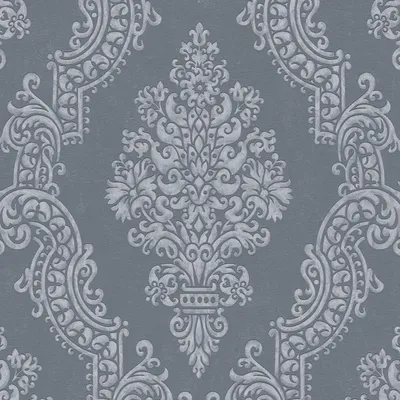 Produktbild von Barock-Tapete mit Ornamenten Dunkelgrau Silber – Vliestapete edel – Mustertapete AS-Creation (KG-174515)