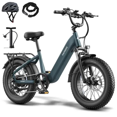 Produktbild von E-Bike mit 960 Wh Akku, 100 km Reichweite, Alu-Rahmen, Tiefer Einstieg & Shimano 7-Gang, Kieferngrün