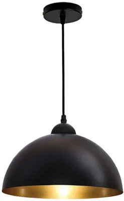Produktbild von Retro-industrielle Hanglampe für Wohnzimmer, Kücheninsel, Bar, halbrunde Eisenlampe, 25 cm, E27.