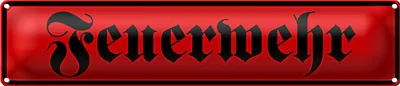 Produktbild von Blechschild Straßenschild 46x10cm Feuerwehr Dekoration