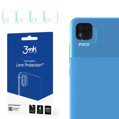Produktbild von 3mk Hybridglas Lens Protection für Xiaomi POCO C31 Kamera Objektiv Kameralinse 0,16mm 6H (4 Stück)